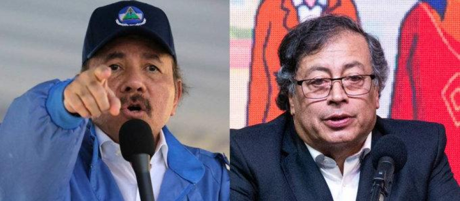 El dictador nicaragüenses Daniel Ortega y el presdente de Chile, Gabriel Boric