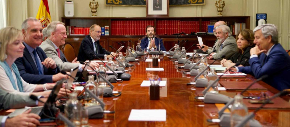 El Pleno del Consejo con el actual presidente interino, Vicente Guilarte, al frente