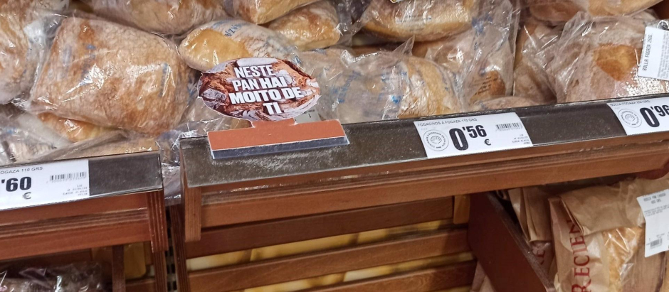 Pan en un supermercado .