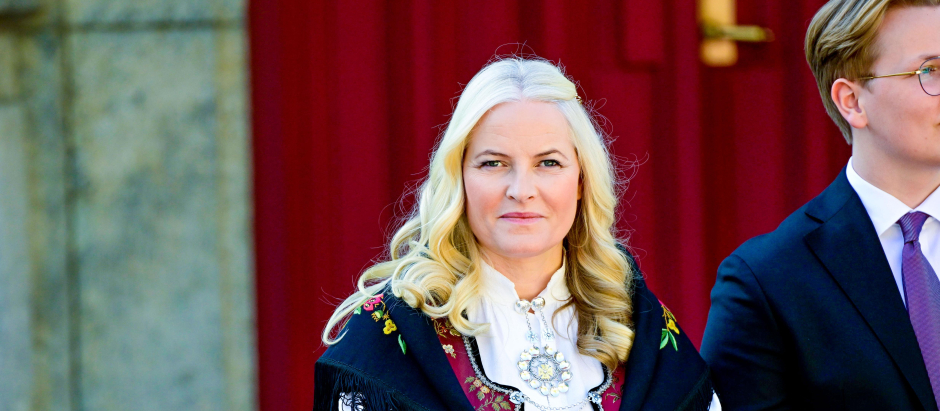 Crown Princess Mette Marit during the Norwegian National Day celebrations, Oslo, Norway, 17 May 2023