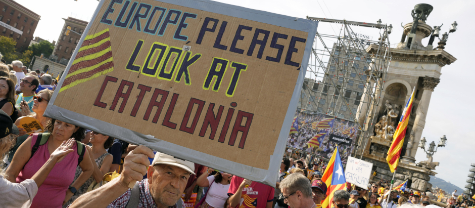 Manifestación por la Diada en Barcelona