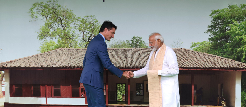 El primer ministro de la India, Narendra Modi, y su homólogo canadiense, Justin Trudeau