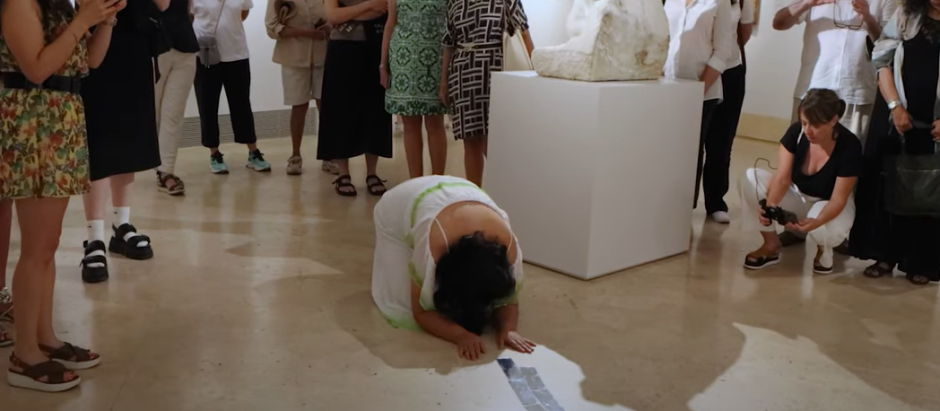 Una de las "performances" de la primera edición de "Visión y presencia" en el Thyssen