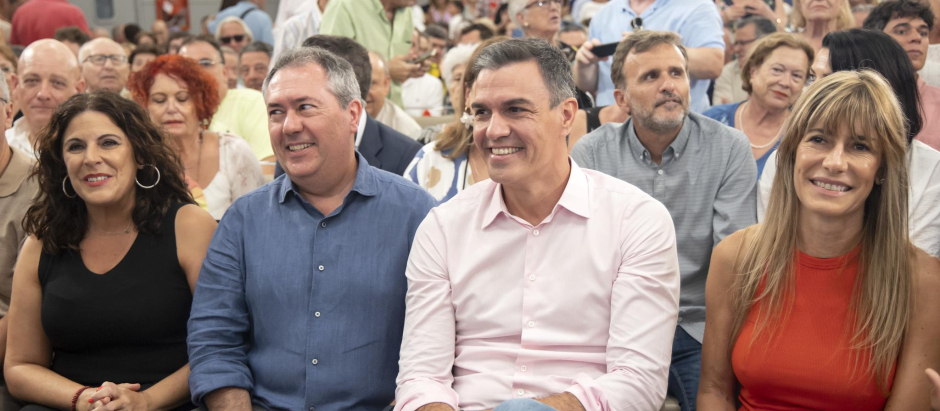 Juan Espadas y Pedro Sánchez, en un reciente acto del PSOE en Málaga