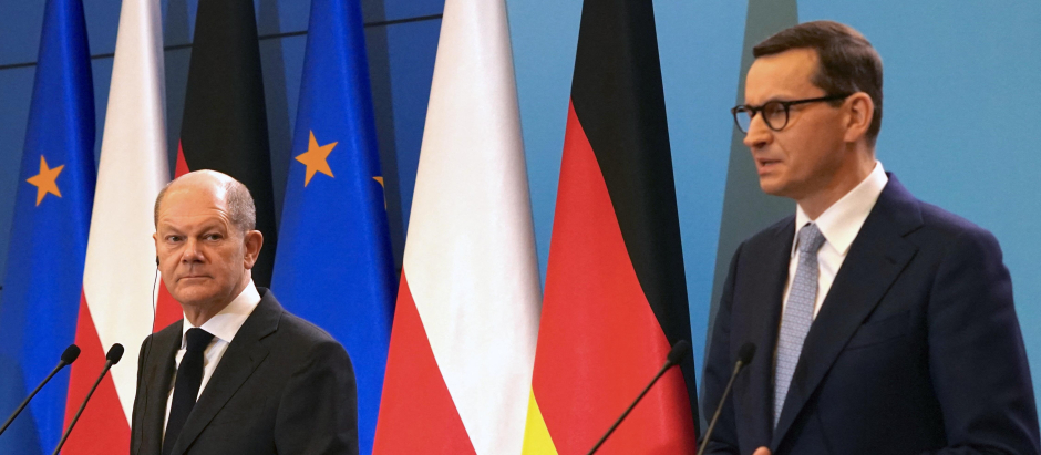 Mateusz Morawiecki y Olaf Scholz, líderes de Polonia y Alemania