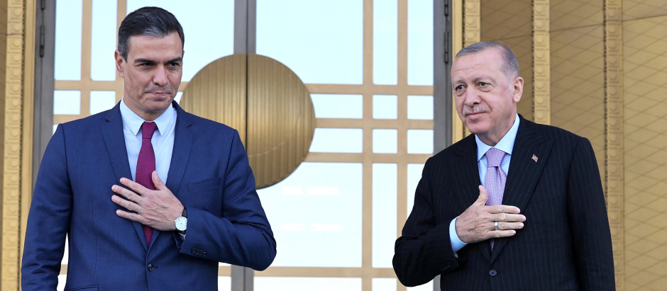 Pedro Sánchez, con Erdogan en una imagen de archivo