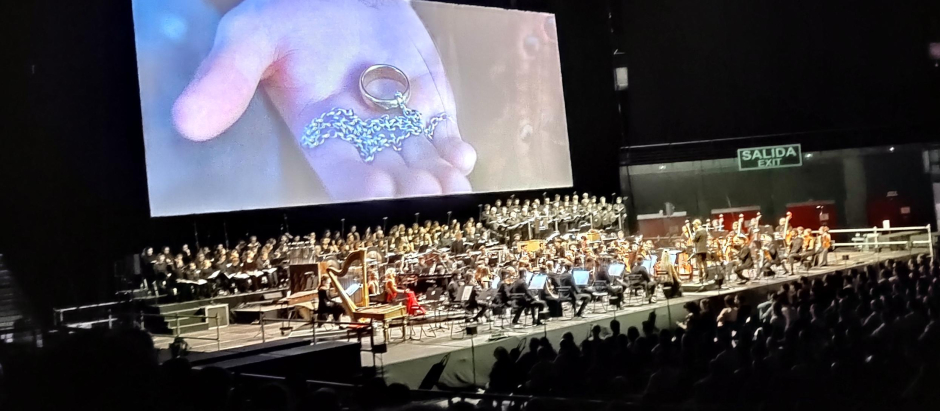 El final de La Comunidad del Anillo, durante el evento El Señor de los anillos en concierto en Madrid
