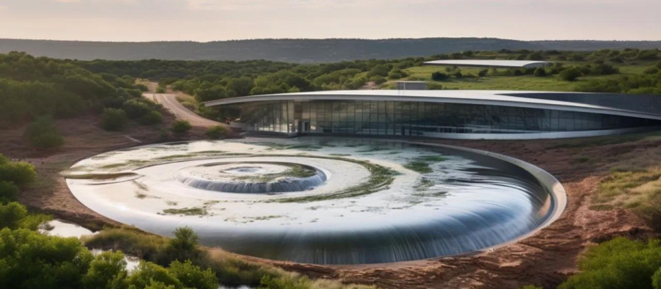 Infogafía de Giga Water Loop, el proyecto de Musk junto a su megafactoría de Tesla en Austin