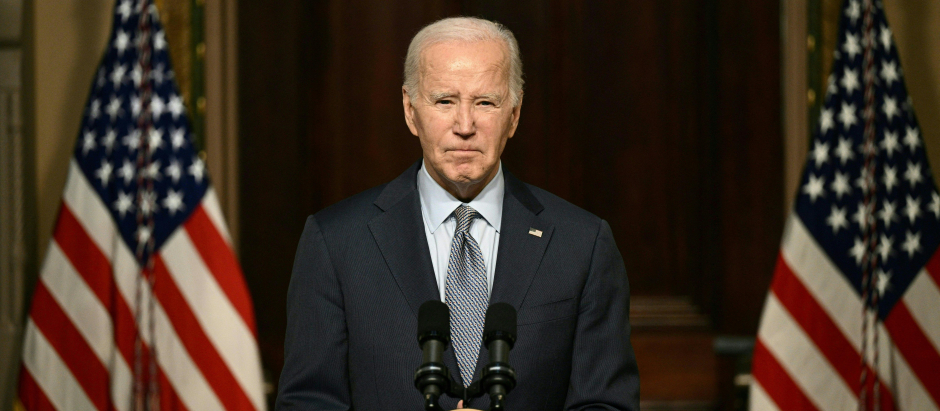 Joe Biden, durante el discurso en el que ha condenado a los terroristas de Hamás
