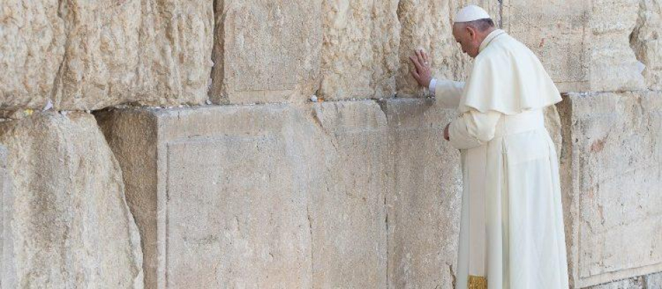 El Papa Francisco, frente al Muro de las Lamentaciones