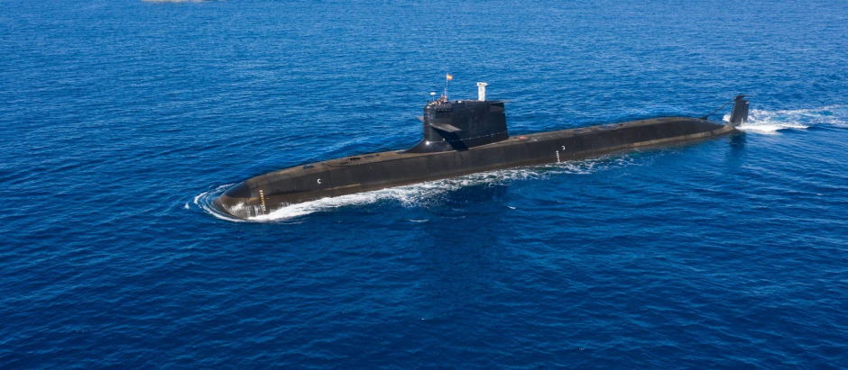 Última imagen difundida por Navantia de las pruebas del submarino S-81