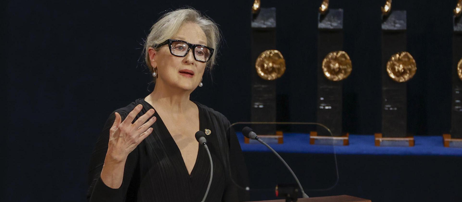 Meryl Streep durante su discurso en los Premios Princesa de Asturias