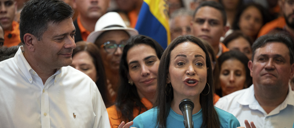 La precandidata presidencial venezolana por el partido opositor Vente Venezuela, María Corina Machado