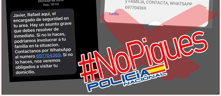 La Policía alerta de una nueva estafa a través de mensajes de texto