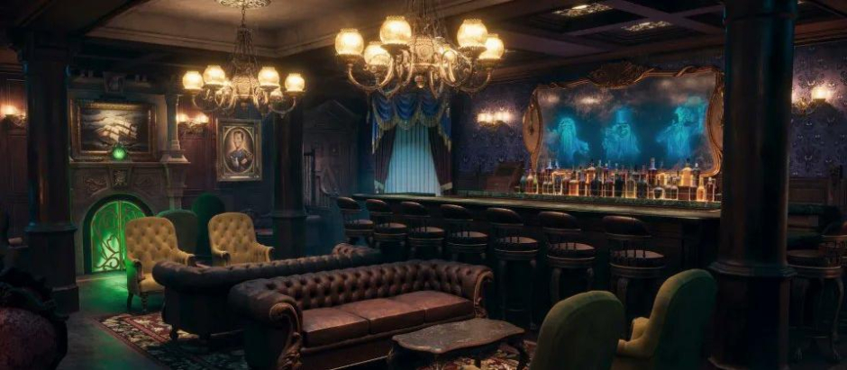 Un vistazo exclusivo del bar ambientado en La Mansión Encantada con el que contará Disney Cruises