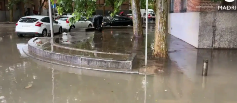 Imagen de una inundación en Madrid