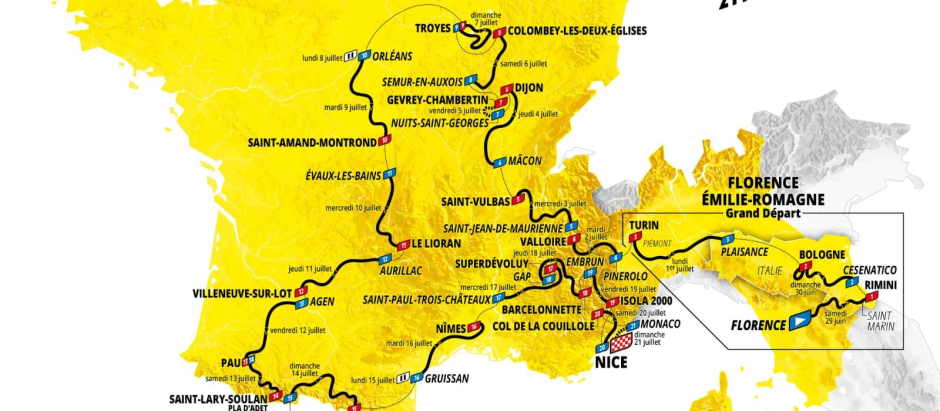 Recorrido del Tour de Francia 2024