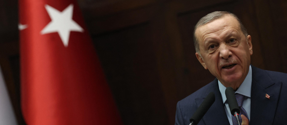 El presidente de Turquía, Recep Tayyip Erdogan, durante un discurso en el Parlamento