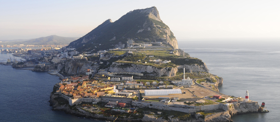 Vista aérea del extremo sur de Gibraltar