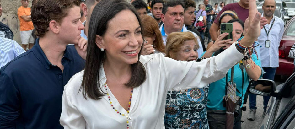 María Corina Machado, candidata a la presidencia de Venezuela por la oposición