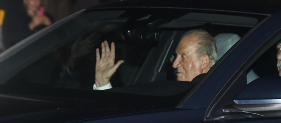 El Rey Juan Carlos, a su llegada al Palacio de El Pardo