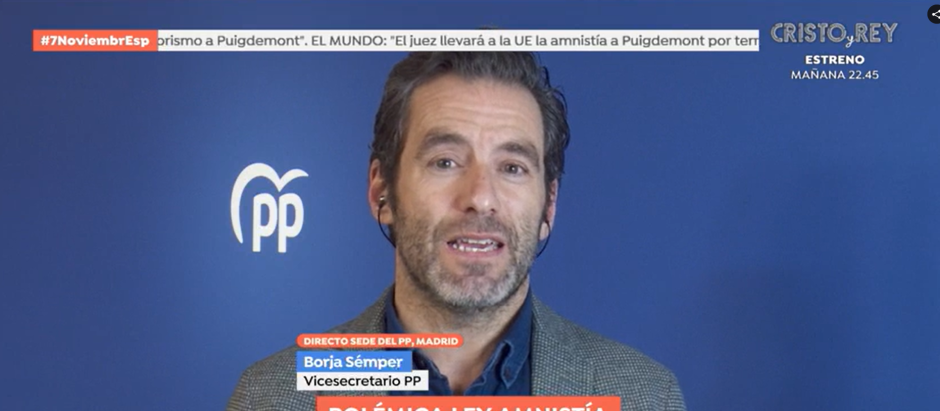 Borja Sémper, el portavoz del PP, en Antena3
