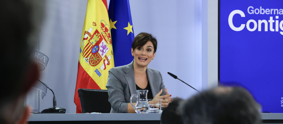 La portavoz del Gobierno, Isabel Rodríguez, este martes en la Moncloa