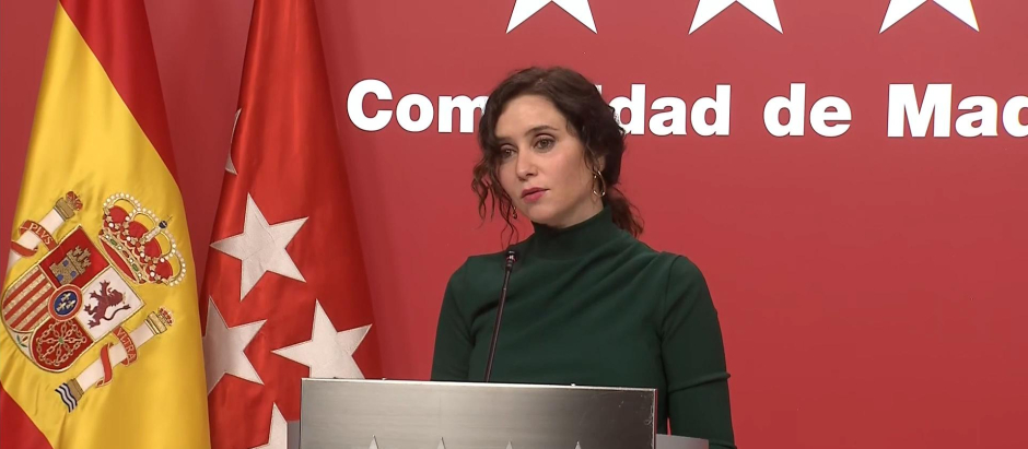 Declaraciones de la presidenta de la Comunidad de Madrid, Isabel Díaz Ayuso