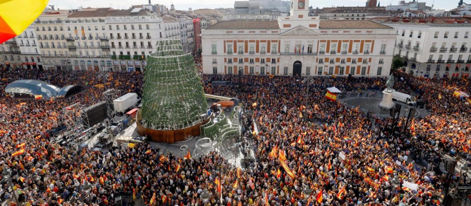 La manifestación en Madrid colapsa la Puerta del Sol