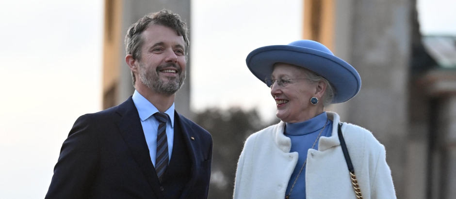 Denmark's Queen Margrethe and Crown Prince Frederik visit to Berlin, Germany, November 10, 2021.