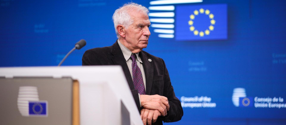 Josep Borrell ofrece una rueda de prensa en Bruselas