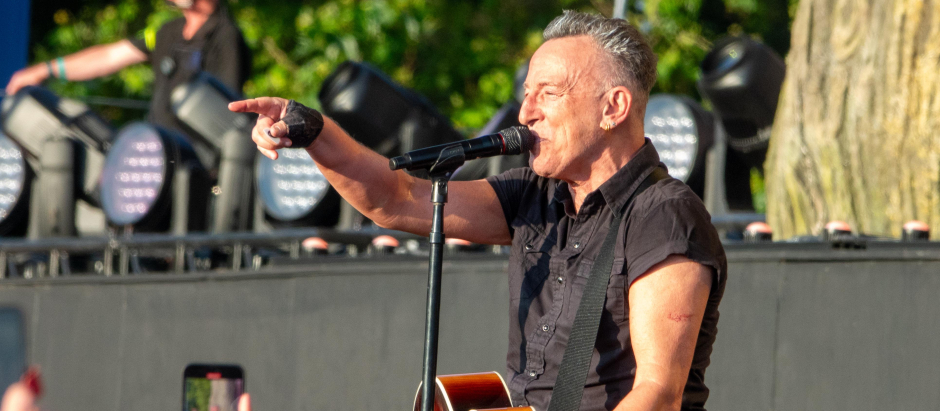 Bruce Springsteen durante un concierto en Londres