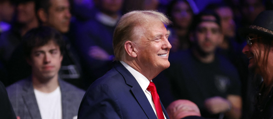 El expresidente de EE.UU. y aspirante a la presidencia de 2024, Donald Trump durante un acto de campaña