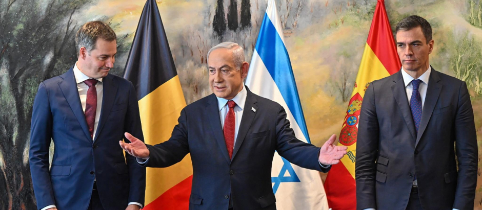 Netanyahu, Sánchez, Croo
