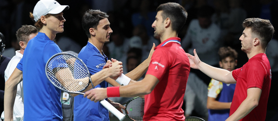 Djokovic y Kecmanovic felicitan a Sinner y Sonego por el pase a la final