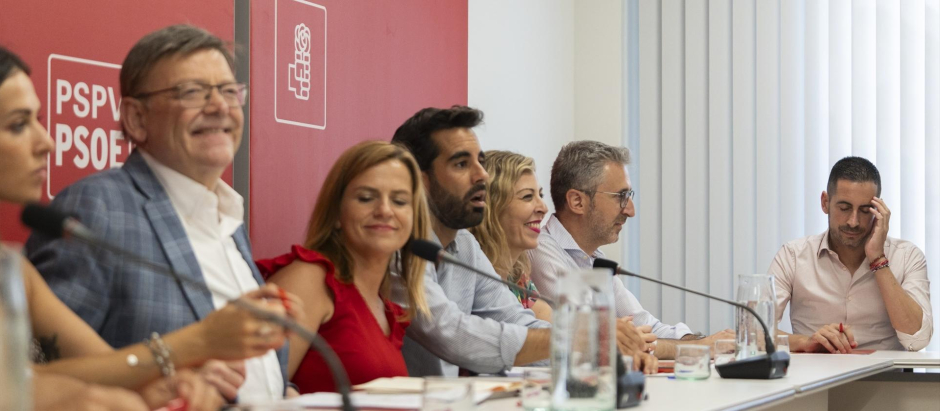 Reunión en la sede del PSPV-PSOE, el pasado junio, en Valencia