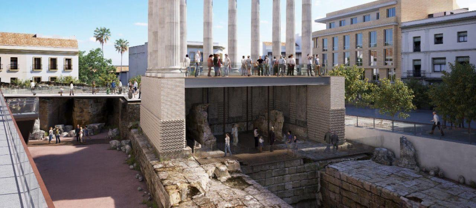 Infografía del resultado de las obras en el Templo Romano