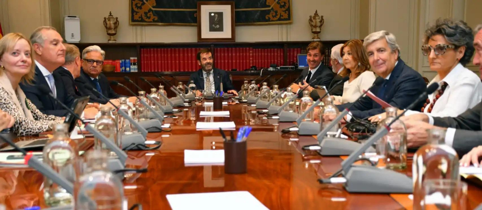 El Pleno del Consejo con el actual presidente interino, Vicente Guilarte, al frente