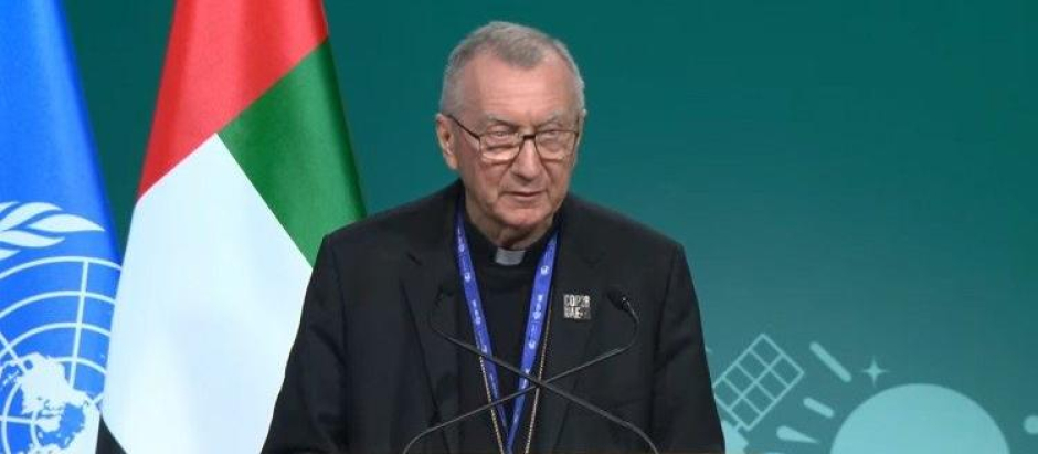 Pietro Parolin pronuncia el discurso del Papa ante la COP28