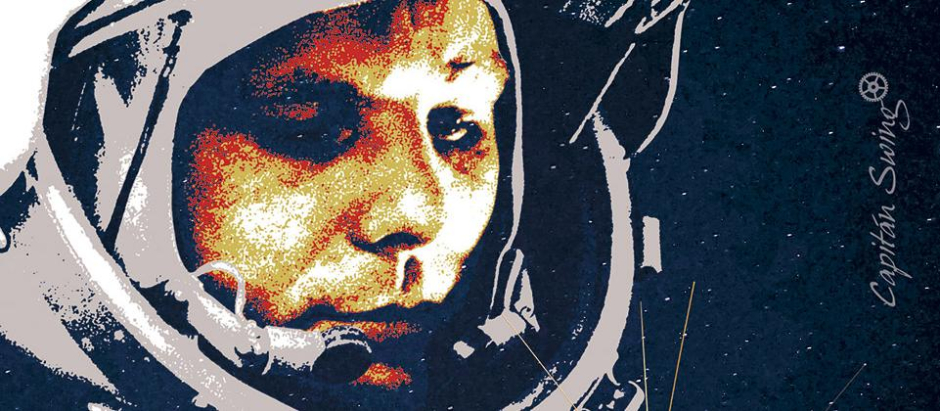 Yuri Gagarin en la portada de 'Más allá'
