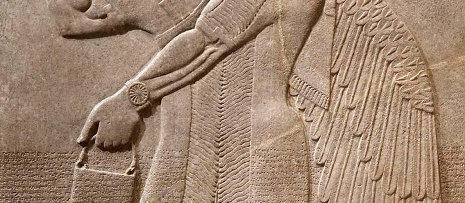 Detalle de un bajorrelieve asirio de Nimrud