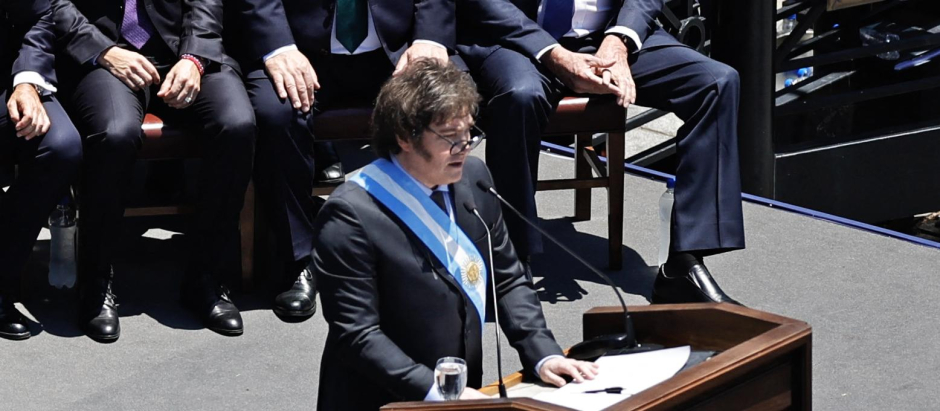 «Hoy comienza una nueva era en Argentina», aseguró Javier Milei en su discurso