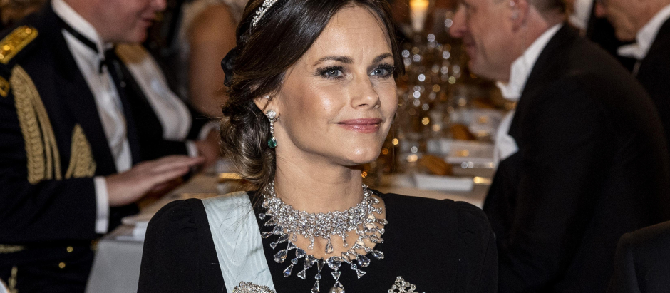 Princess Sofia Hellqvist during the Nobel Banquet at the Stockholm City Hall on Sunday. December 10, 2023.