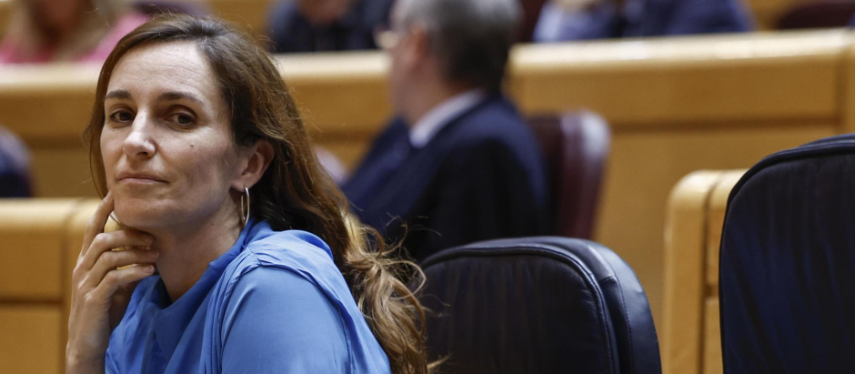 La ministra de Sanidad, Mónica García, durante la sesión de Control al Gobierno celebrada este martes por el pleno del Senado
