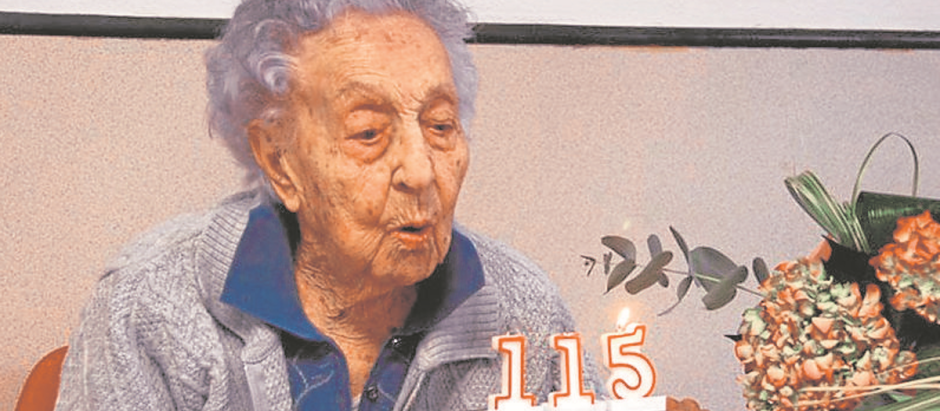 Maria Branyas, cuando cumplió 115 años (ahora tiene uno más)