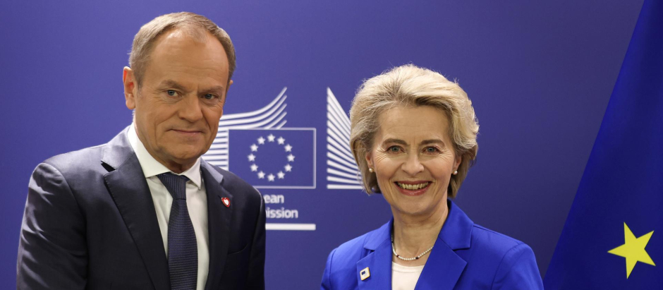 Donald Tusk y Ursula von der Leyen se han reunido aparte durante el Consejo Europeo en Bruselas