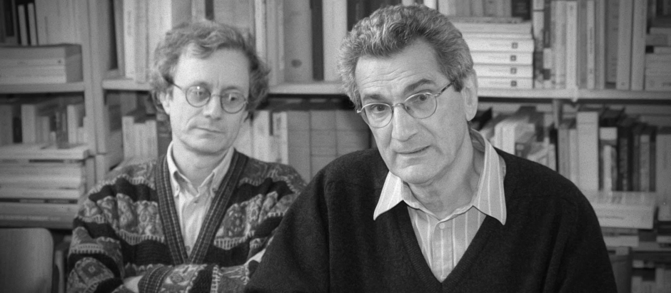 Antonio Negri (derecha) con Andrea Morelli