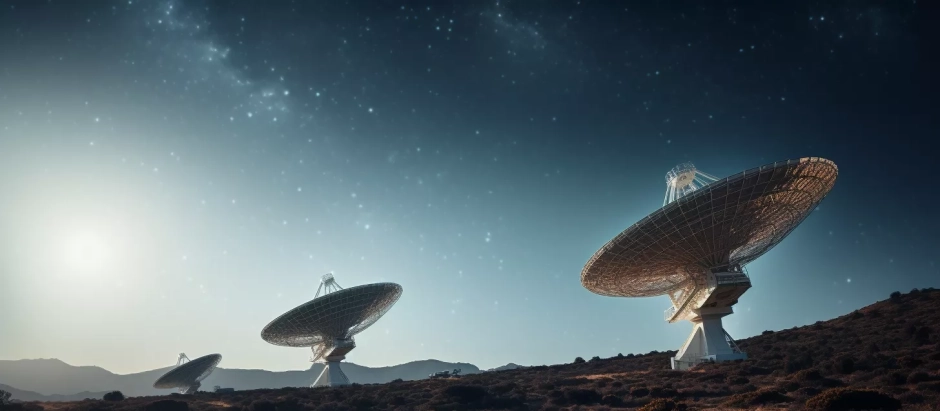 Los radiotelescopios se encargan de detectar ondas de radio procedentes del espacio