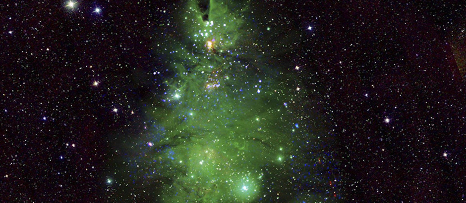 El 'Cúmulo del Árbol de Navidad', fotografiado por la NASA