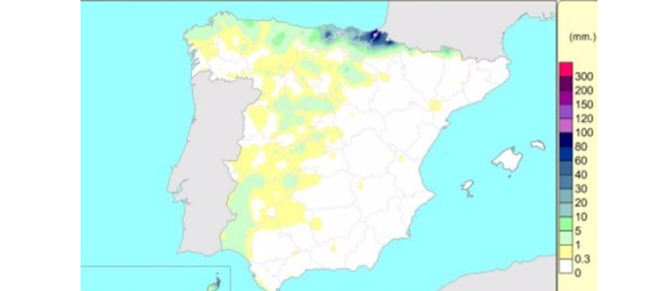 Precipitaciones en España del 20 al 26 de diciembre de 2023